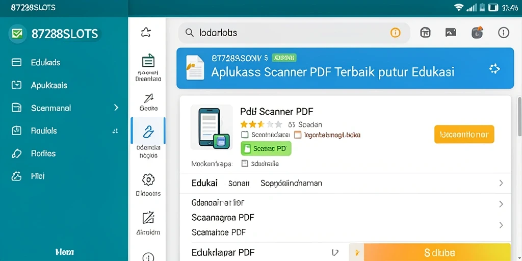 Antarmuka aplikasi 8728SLOTS untuk Scanner PDF yang intuitif.
