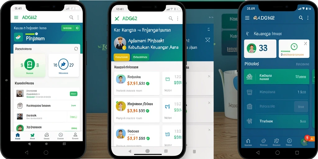 Tampilan antarmuka ADG62 yang user-friendly dan fungsional untuk pinjaman.