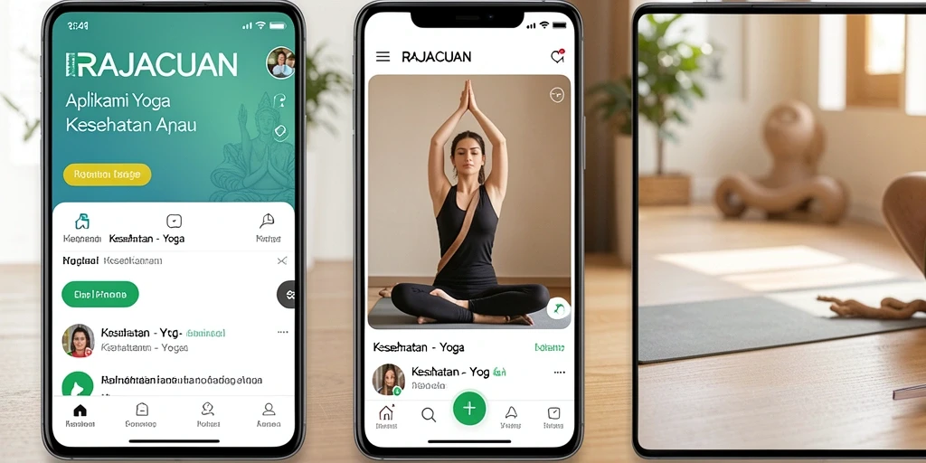 Antarmuka RAJACUAN yang intuitif dan mudah digunakan untuk latihan Yoga.
