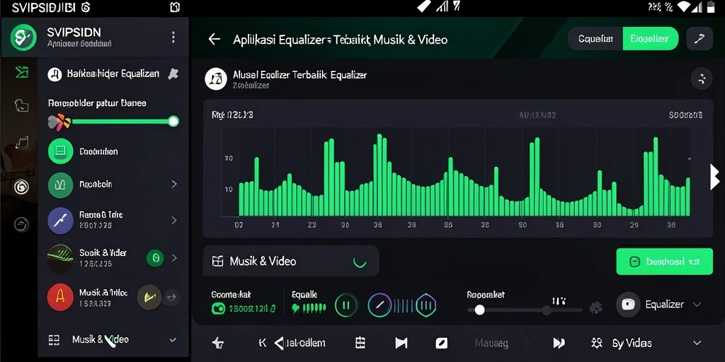 Antarmuka SVIPSIDN menampilkan kontrol lengkap equalizer dengan berbagai preset musik.